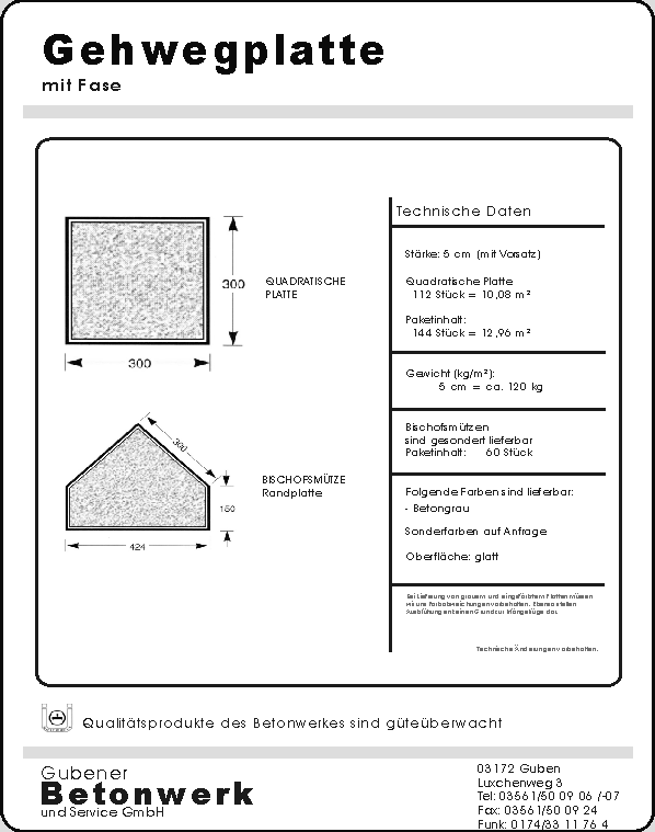 Gehwegplatte