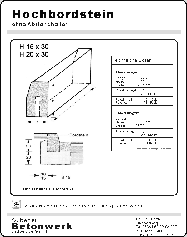 hochbordstein